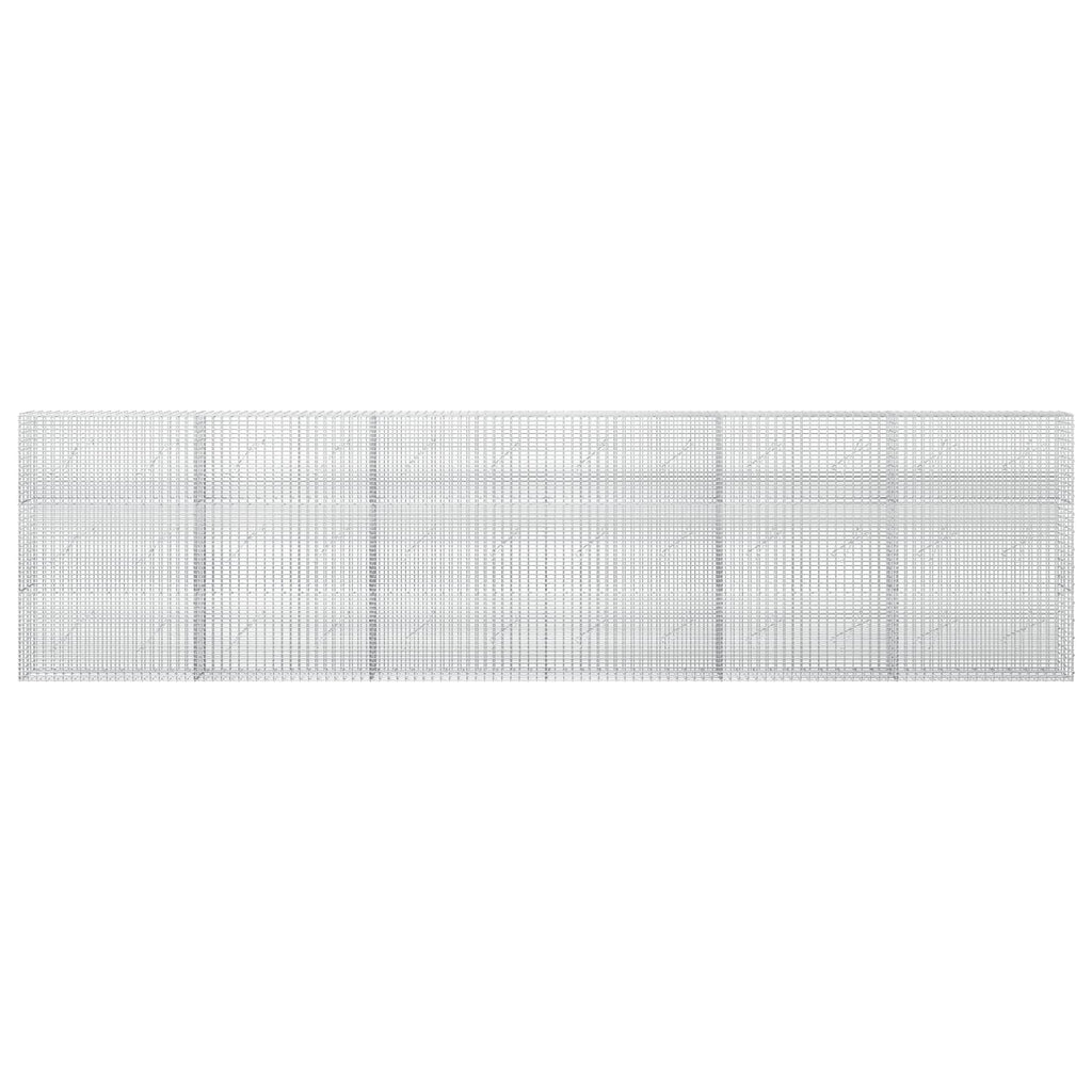 vidaXL Gabion z drutu 3,5 mm i siatką 5x2,5 cm 600x10x150 cm