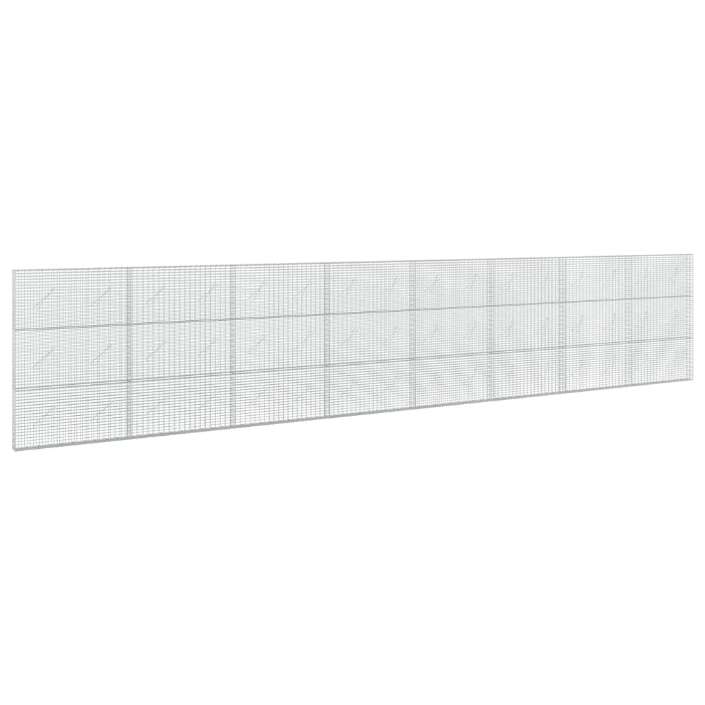 vidaXL Gabion z drutu 3,5 mm i siatką 5x2,5 cm 800x10x150 cm
