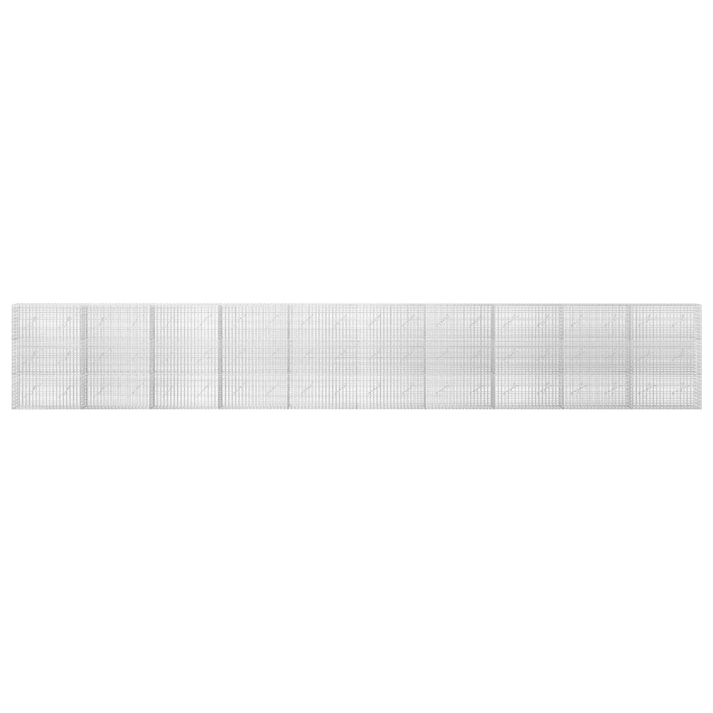 vidaXL Gabion z drutu 3,5 mm i siatką 5x2,5 cm 1000x10x150 cm