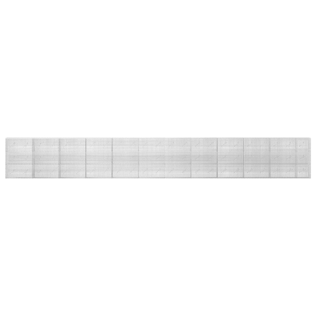 vidaXL Gabion z drutu 3,5 mm i siatką 5x2,5 cm 1150x10x150 cm