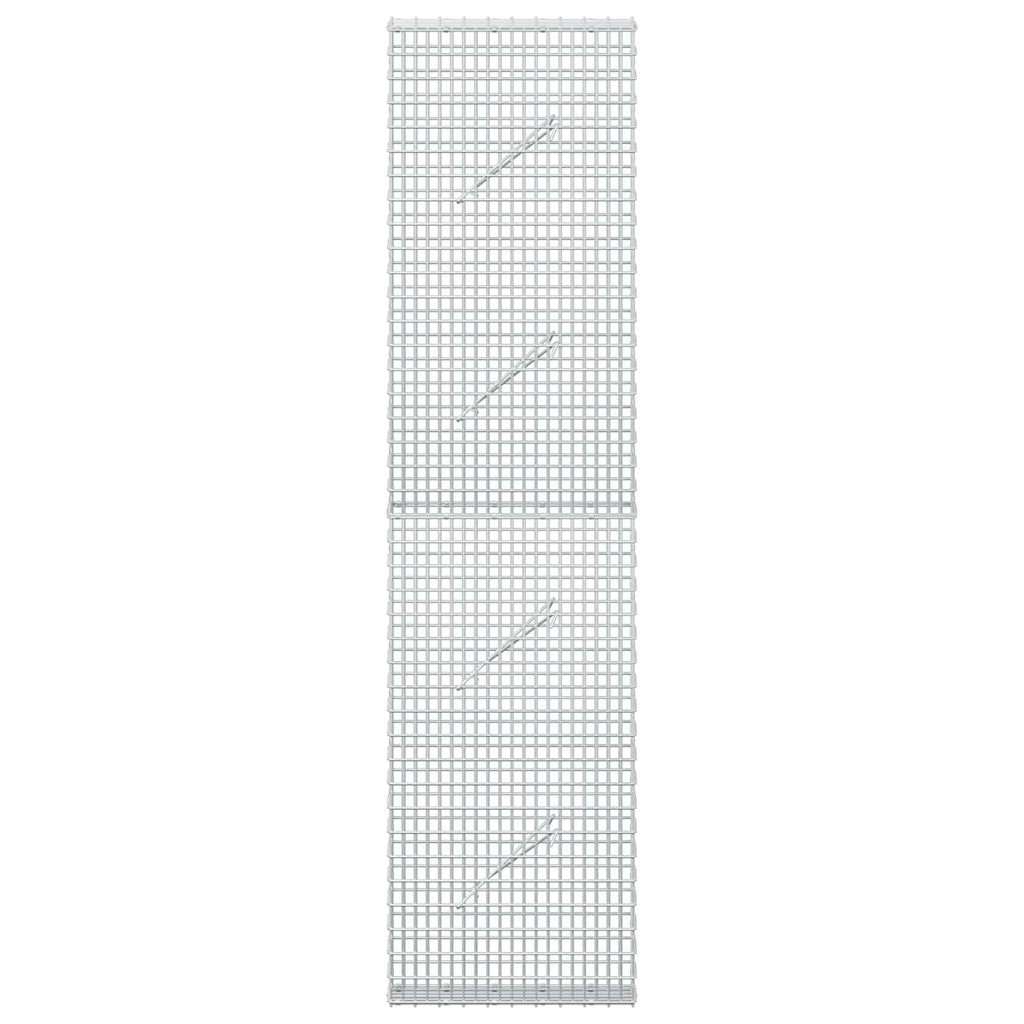 vidaXL Gabion z drutu 3,5 mm i siatką 5x2,5 cm 50x10x200 cm