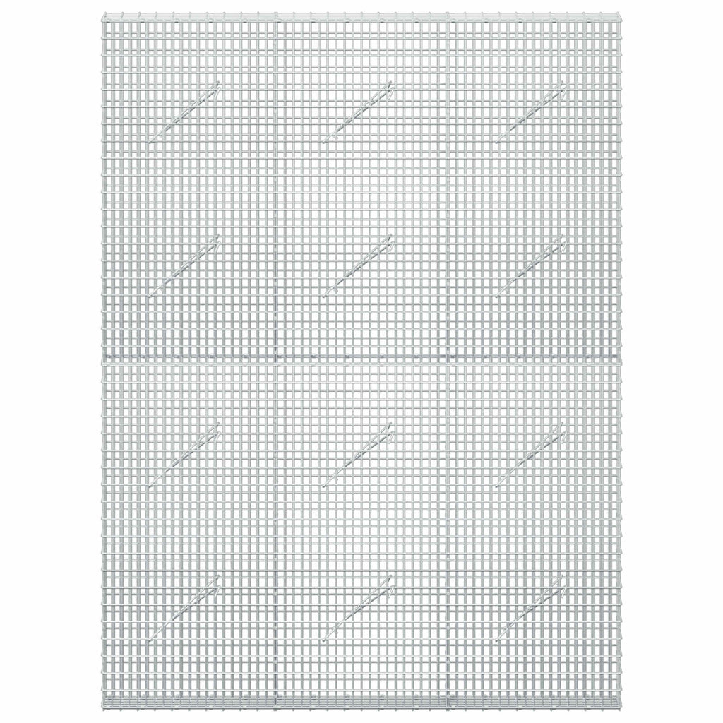 vidaXL Gabion z drutu 3,5 mm i siatką 5x2,5 cm 150x10x200 cm