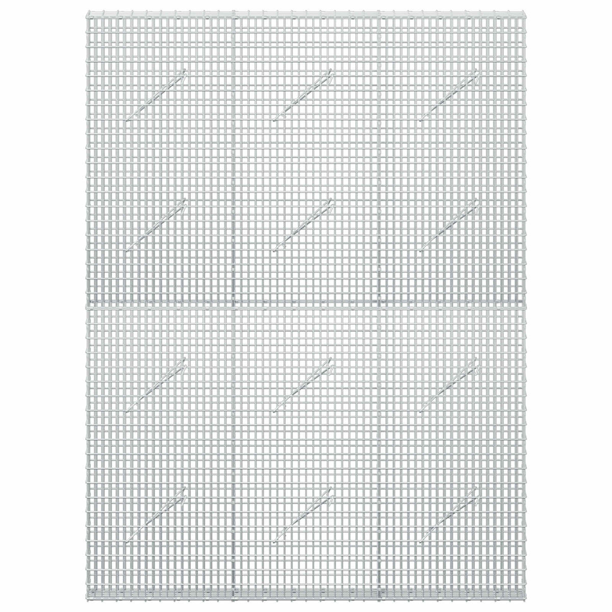 vidaXL Gabion z drutu 3,5 mm i siatką 5x2,5 cm 150x10x200 cm