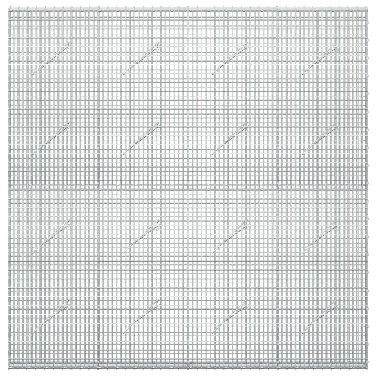 vidaXL Gabion z drutu 3,5 mm i siatką 5x2,5 cm 200x10x200 cm