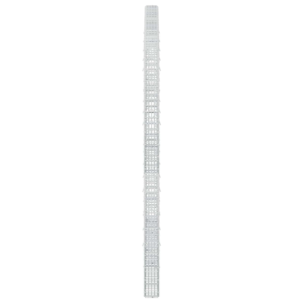 vidaXL Gabion z drutu 3,5 mm i siatką 5x2,5 cm 250x10x200 cm
