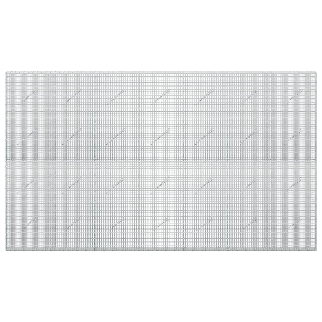 vidaXL Gabion z drutu 3,5 mm i siatką 5x2,5 cm 350x10x200 cm