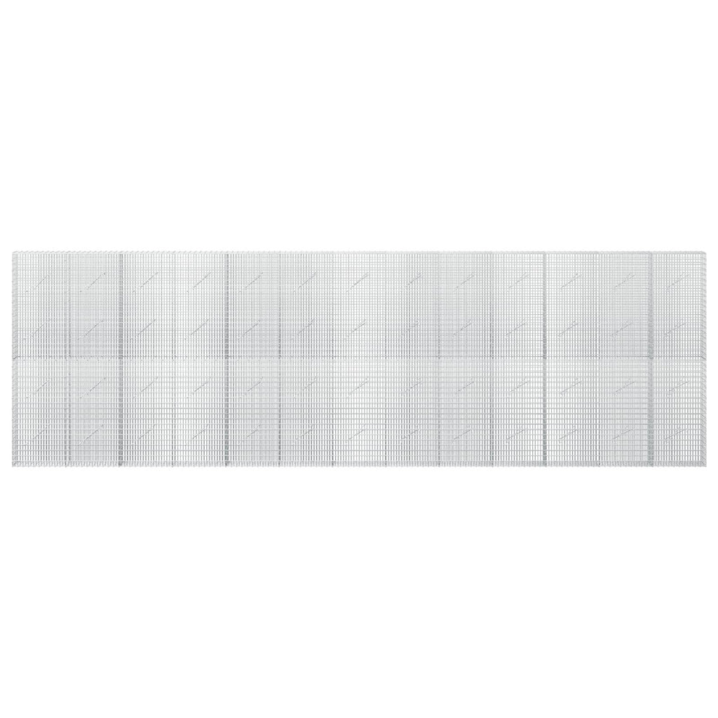 vidaXL Gabion z drutu 3,5 mm i siatką 5x2,5 cm 650x10x200 cm