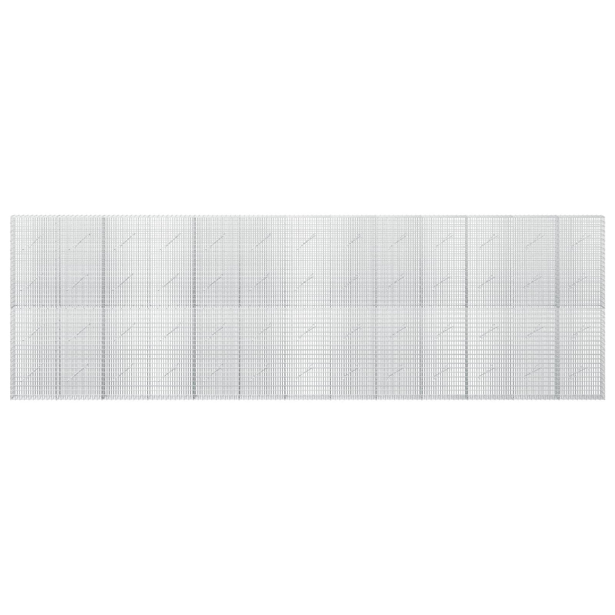 vidaXL Gabion z drutu 3,5 mm i siatką 5x2,5 cm 650x10x200 cm
