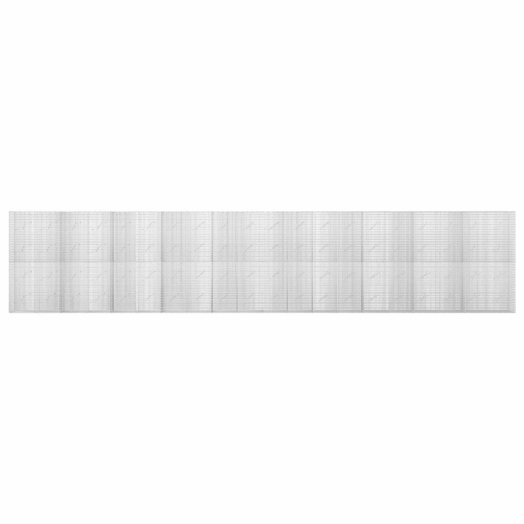 vidaXL Gabion z drutu 3,5 mm i siatką 5x2,5 cm 1000x10x200 cm