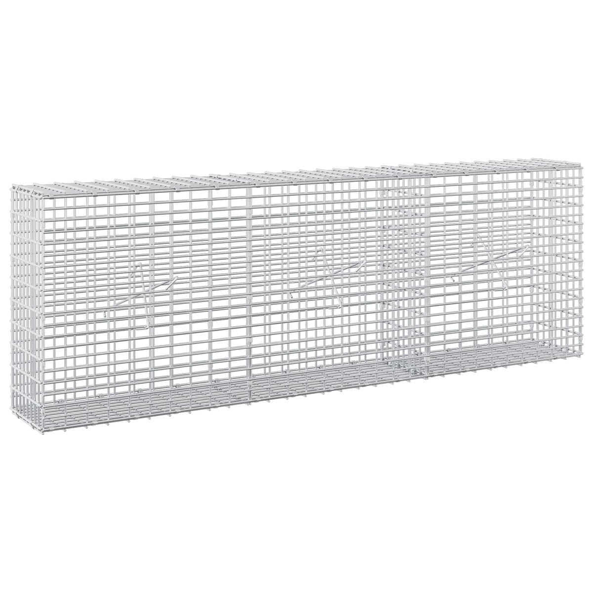vidaXL Gabion z drutu 3,5 mm i siatką 5x2,5 cm 150x20x50 cm