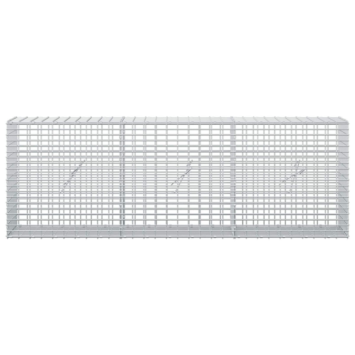 vidaXL Gabion z drutu 3,5 mm i siatką 5x2,5 cm 150x20x50 cm