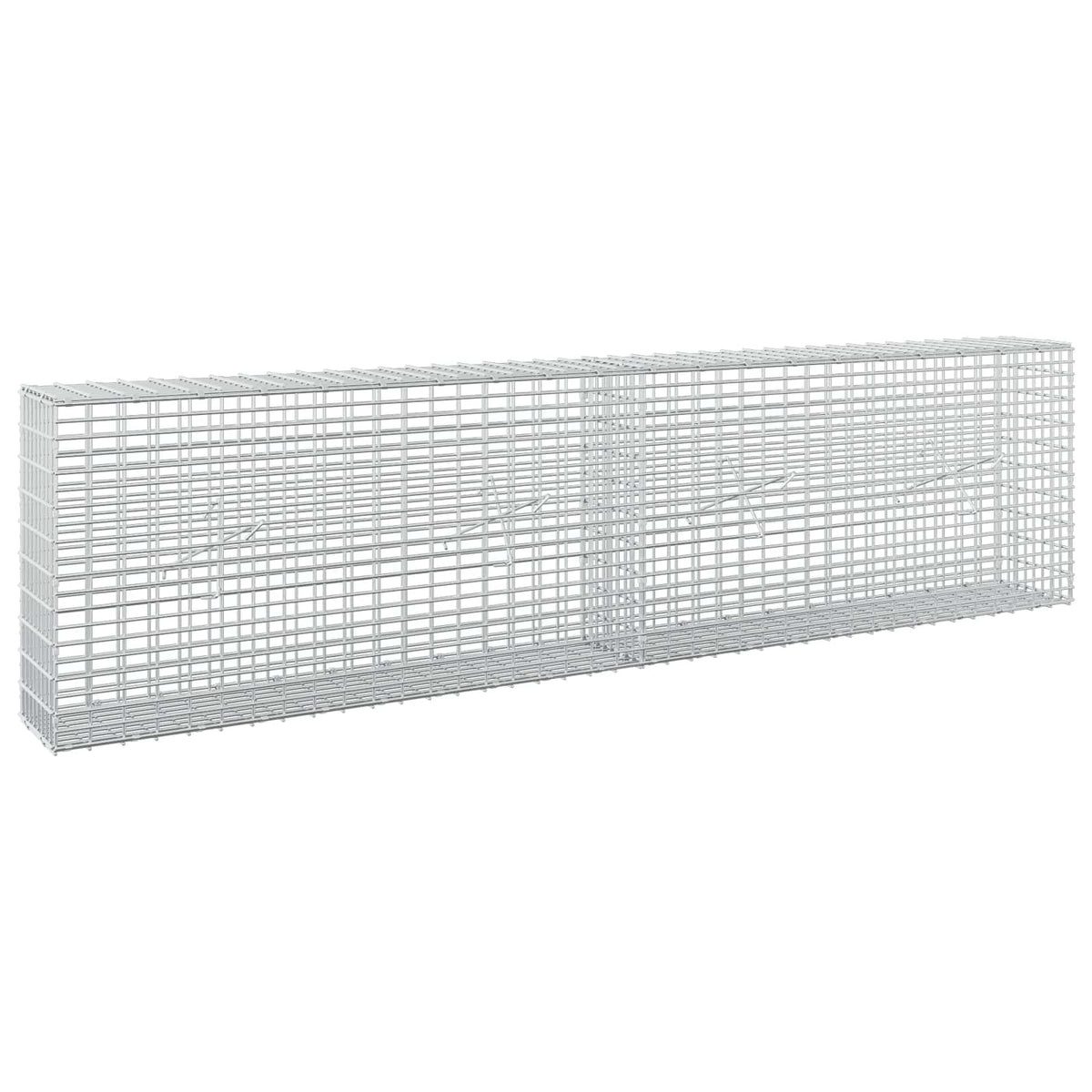 vidaXL Gabion z drutu 3,5 mm i siatką 5x2,5 cm 200x20x50 cm