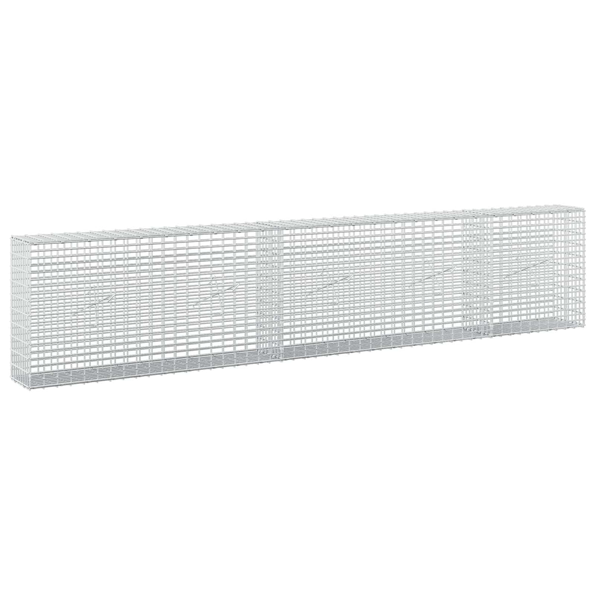 vidaXL Gabion z drutu 3,5 mm i siatką 5x2,5 cm 250x20x50 cm