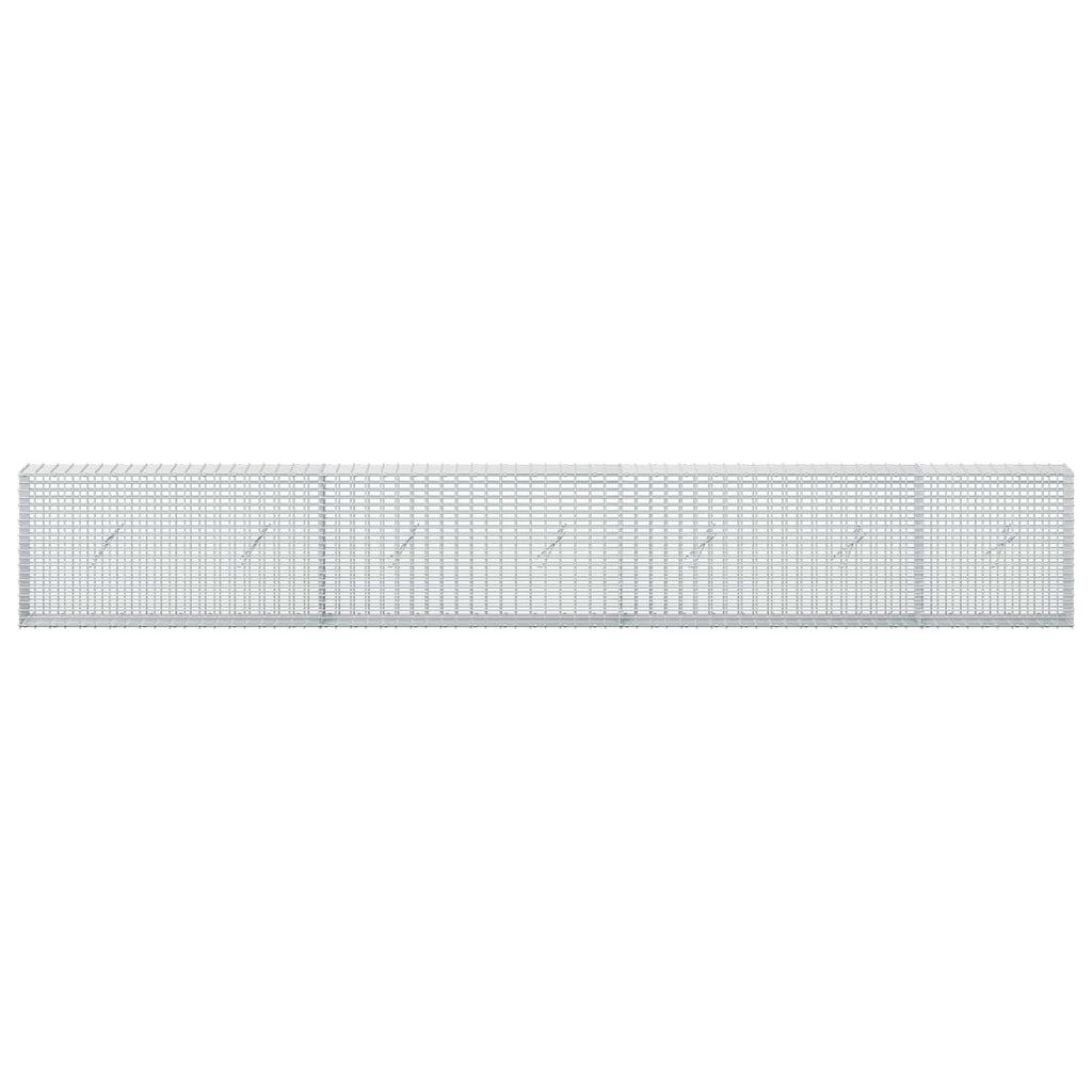 vidaXL Gabion z drutu 3,5 mm i siatką 5x2,5 cm 350x20x50 cm