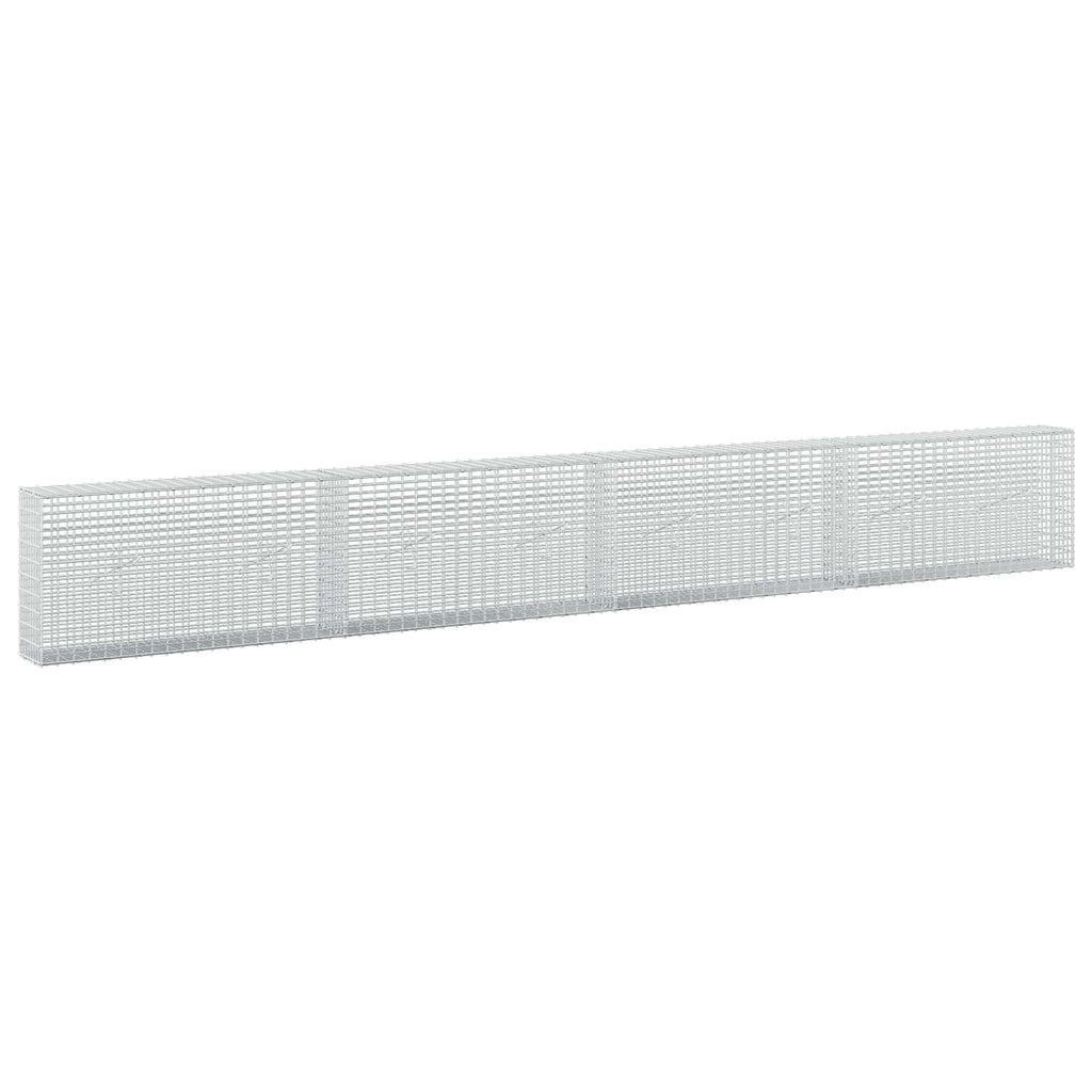 vidaXL Gabion z drutu 3,5 mm i siatką 5x2,5 cm 400x20x50 cm
