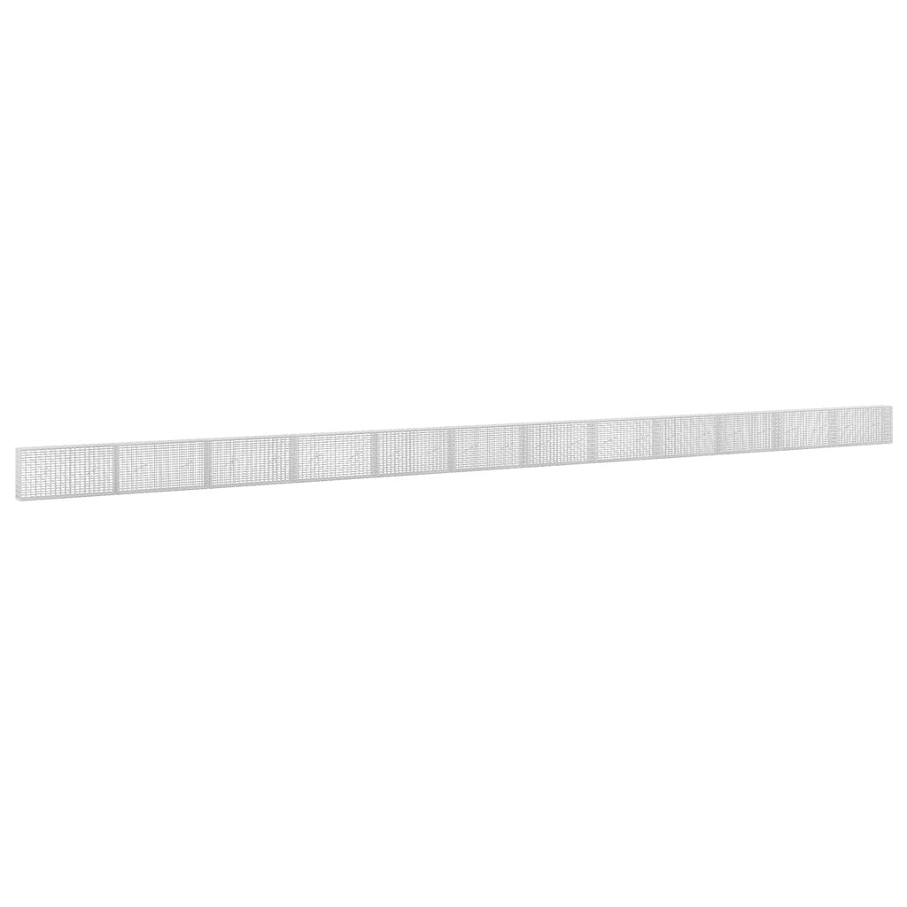 vidaXL Gabion z drutu 3,5 mm i siatką 5x2,5 cm 1200x20x50 cm