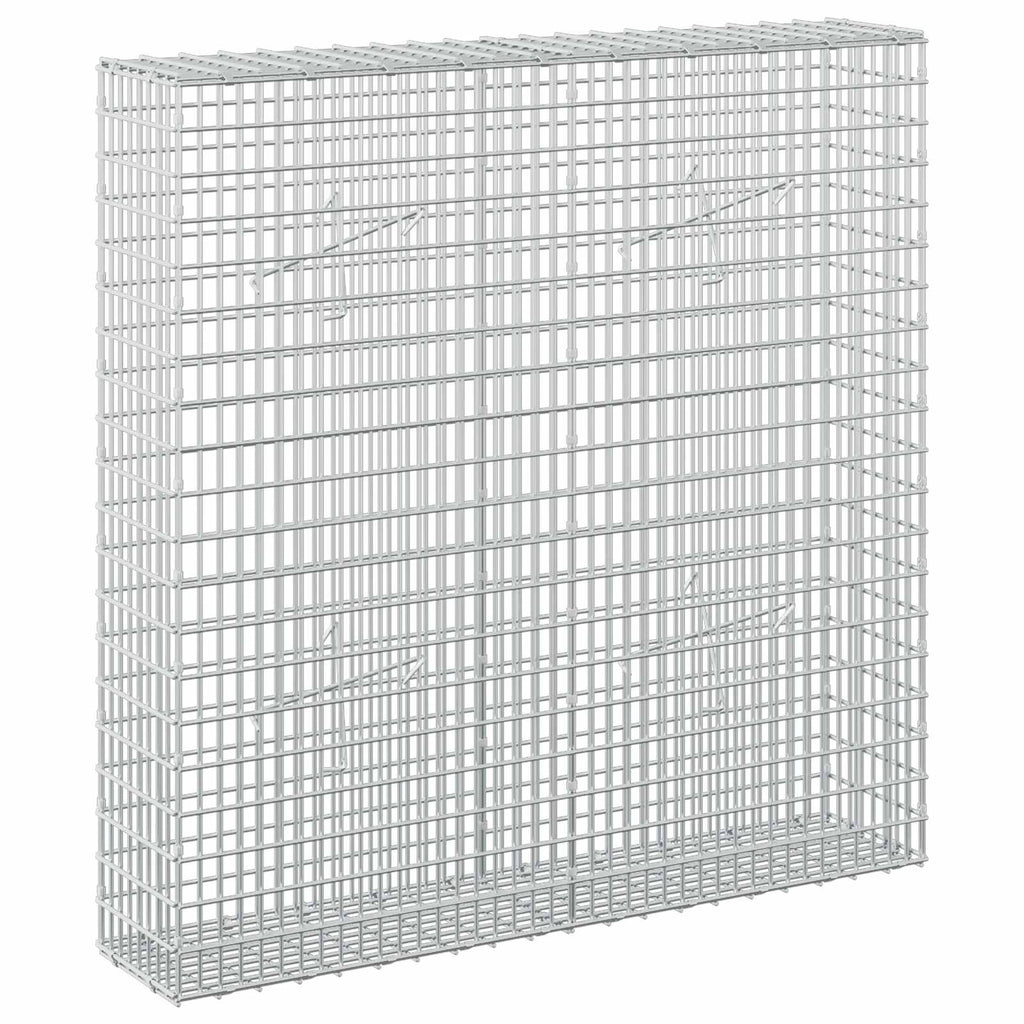 vidaXL Gabion z drutu 3,5 mm i siatką 5x2,5 cm 100x20x100 cm