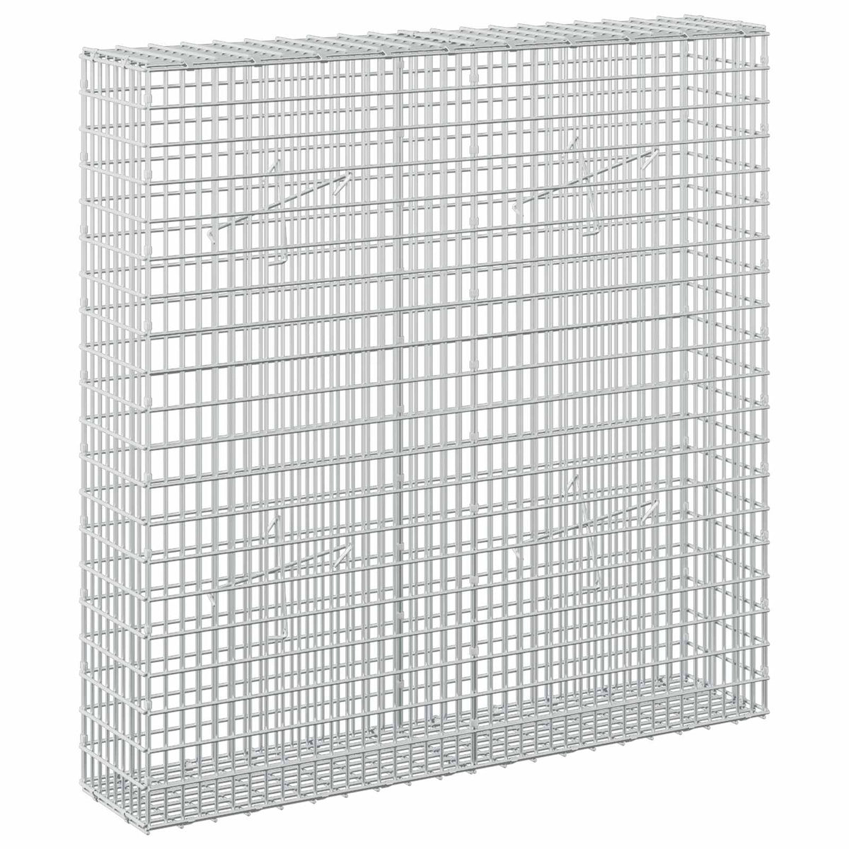 vidaXL Gabion z drutu 3,5 mm i siatką 5x2,5 cm 100x20x100 cm