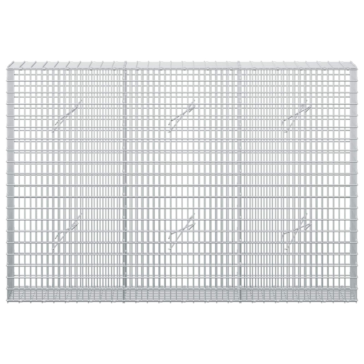 vidaXL Gabion z drutu 3,5 mm i siatką 5x2,5 cm 150x20x100 cm