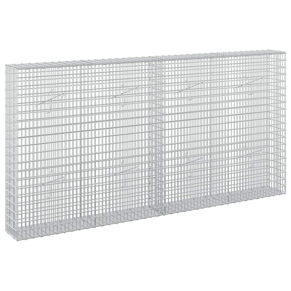 vidaXL Gabion z drutu 3,5 mm i siatką 5x2,5 cm 200x20x100 cm