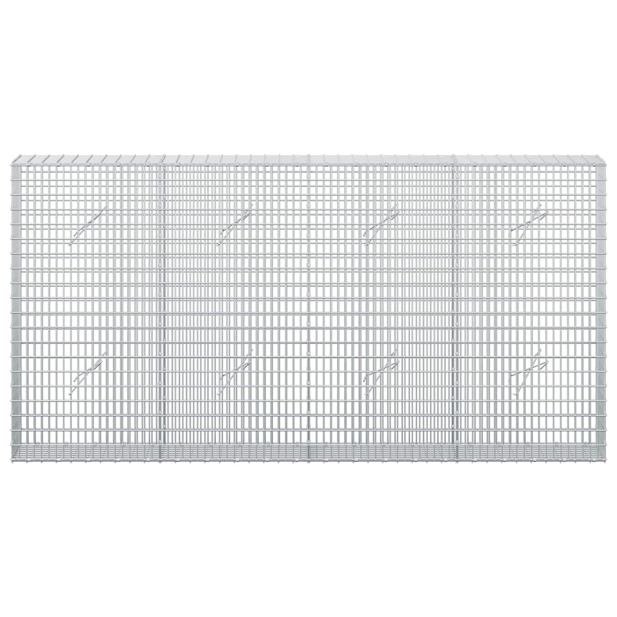 vidaXL Gabion z drutu 3,5 mm i siatką 5x2,5 cm 200x20x100 cm
