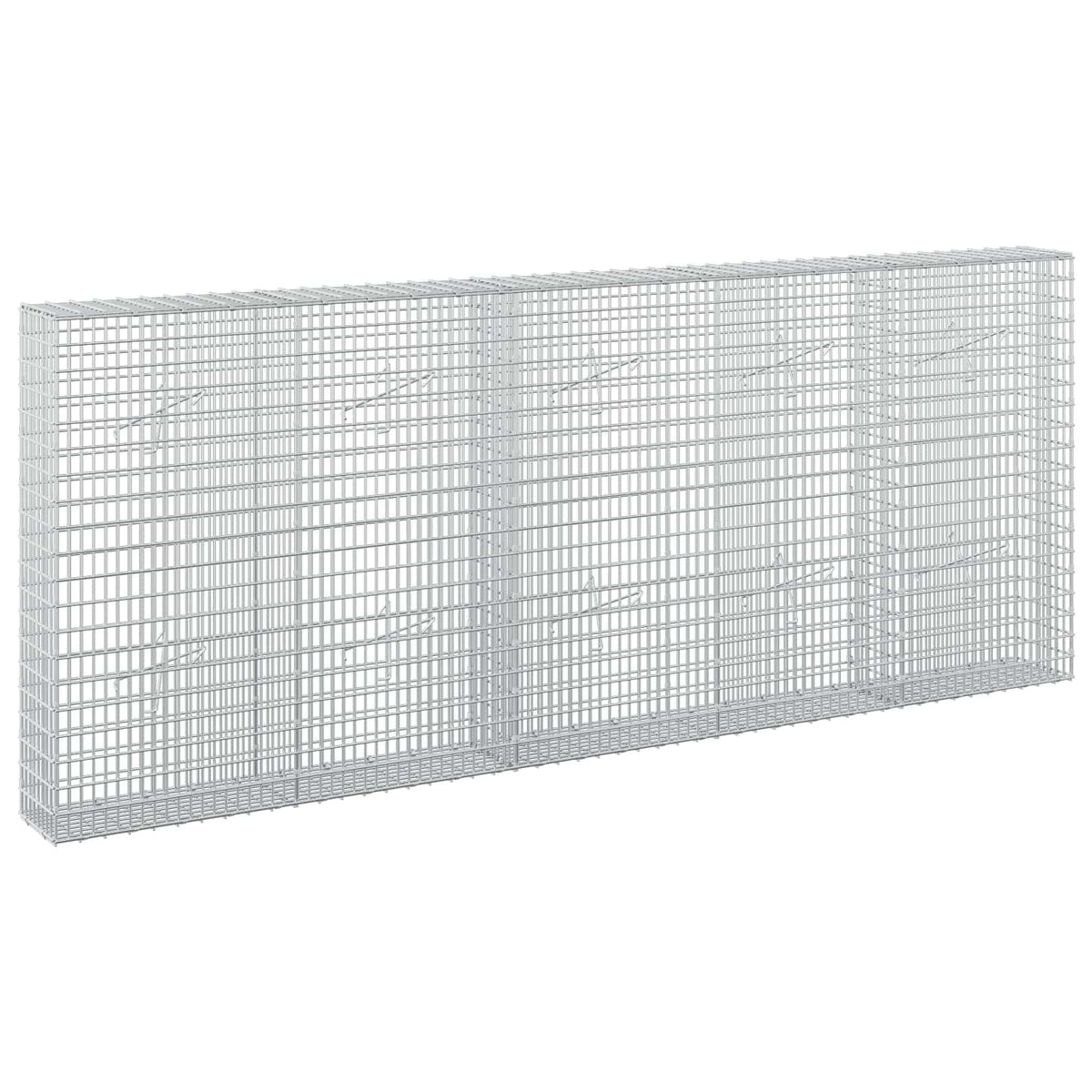 vidaXL Gabion z drutu 3,5 mm i siatką 5x2,5 cm 250x20x100 cm