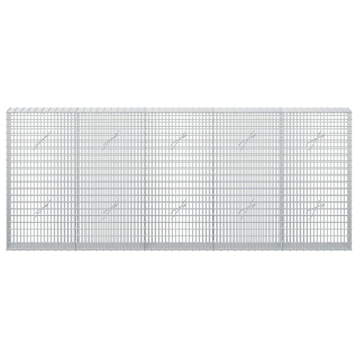 vidaXL Gabion z drutu 3,5 mm i siatką 5x2,5 cm 250x20x100 cm