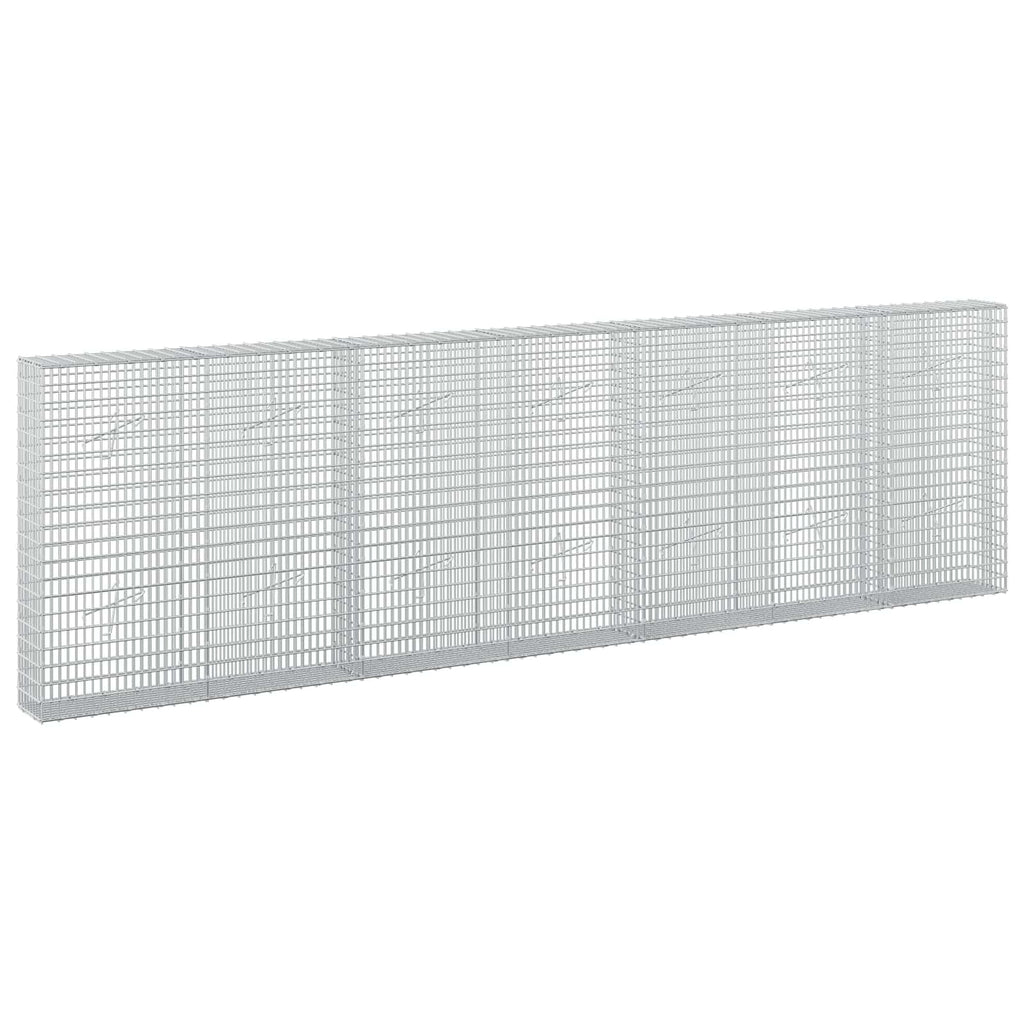 vidaXL Gabion z drutu 3,5 mm i siatką 5x2,5 cm 350x20x100 cm