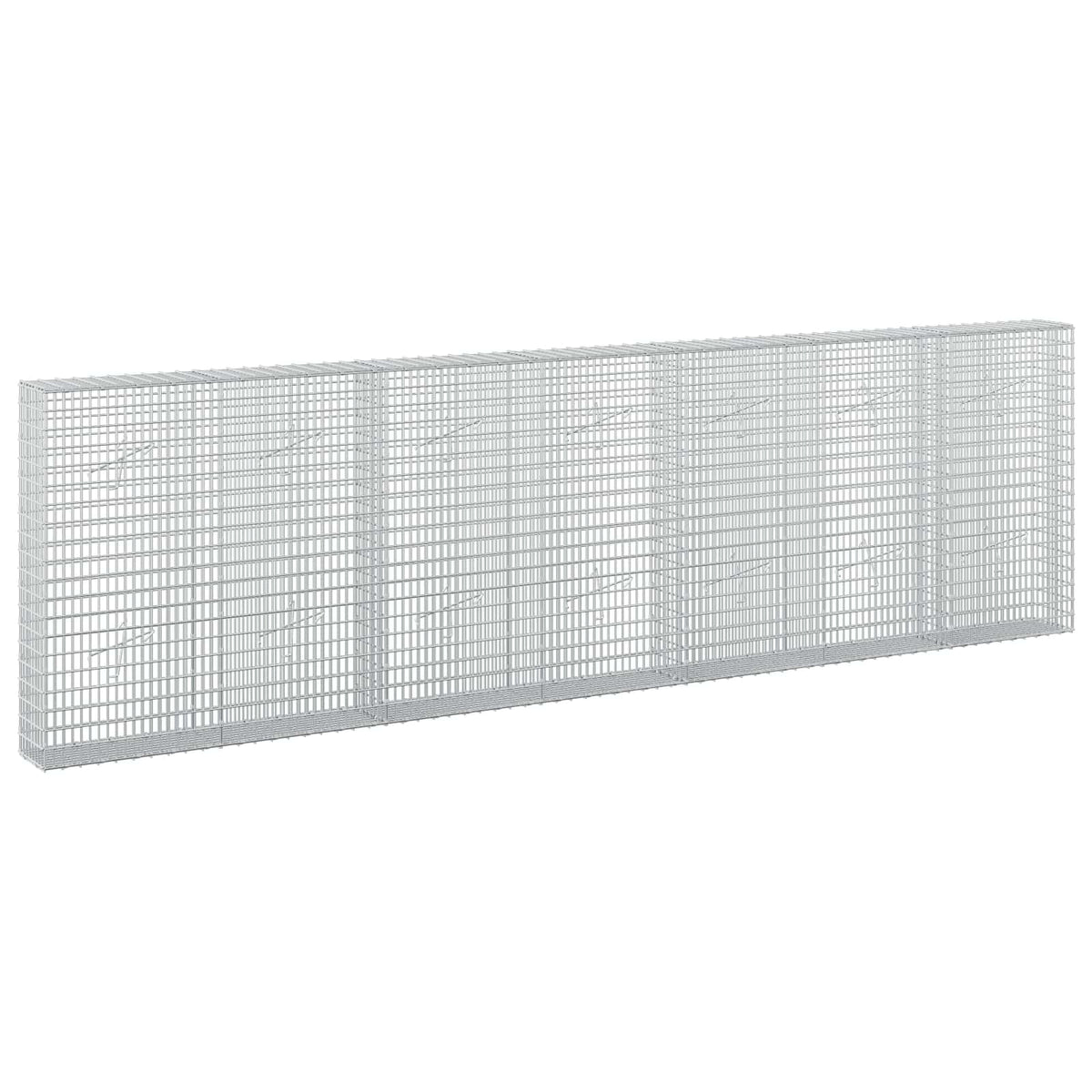vidaXL Gabion z drutu 3,5 mm i siatką 5x2,5 cm 350x20x100 cm