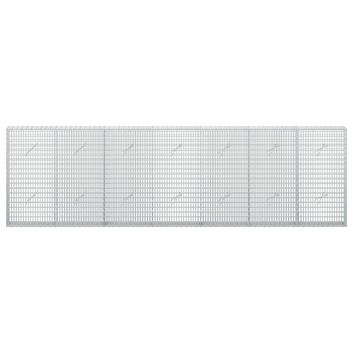 vidaXL Gabion z drutu 3,5 mm i siatką 5x2,5 cm 350x20x100 cm