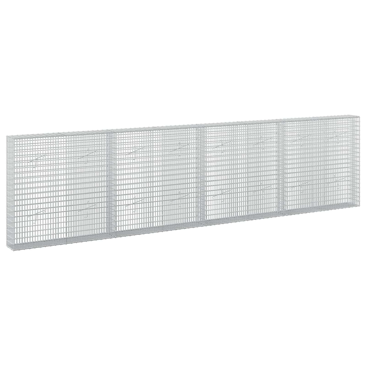 vidaXL Gabion z drutu 3,5 mm i siatką 5x2,5 cm 400x20x100 cm