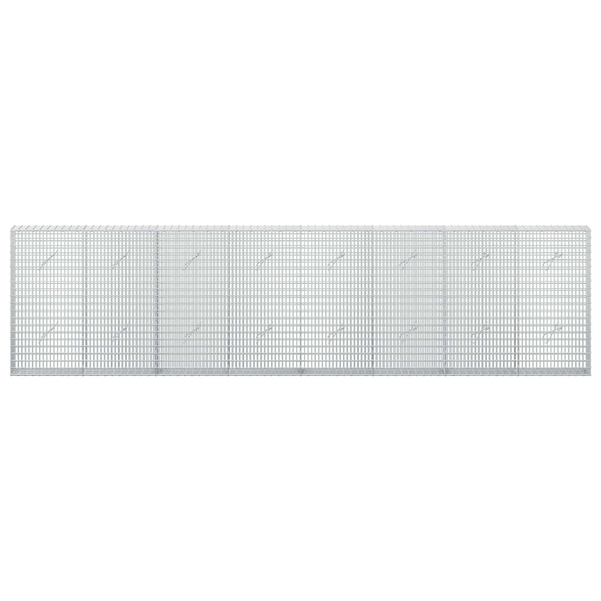 vidaXL Gabion z drutu 3,5 mm i siatką 5x2,5 cm 400x20x100 cm