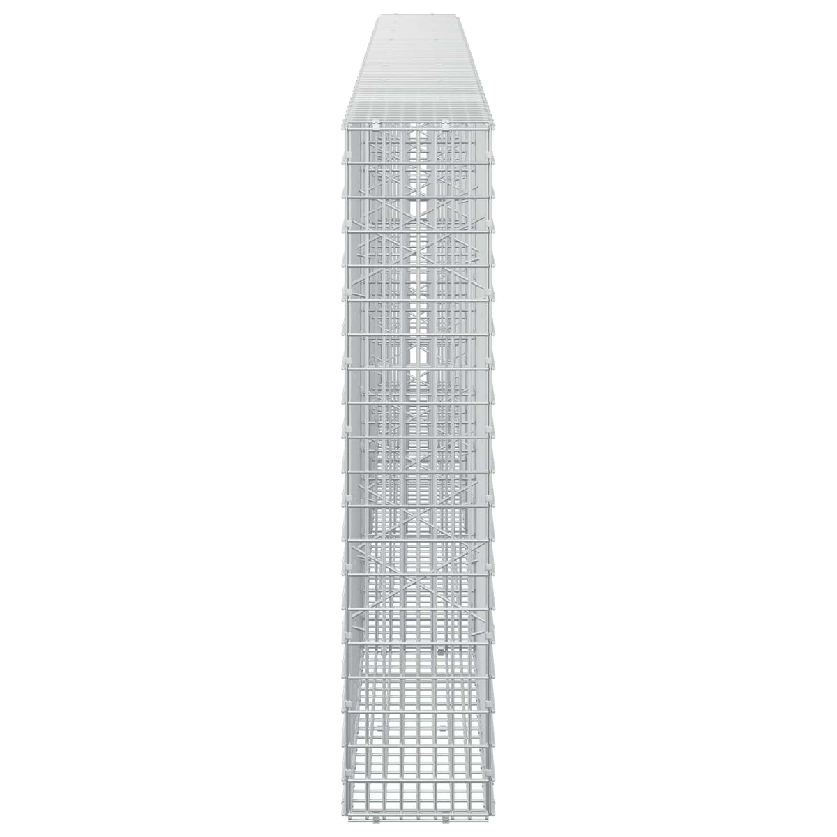 vidaXL Gabion z drutu 3,5 mm i siatką 5x2,5 cm 400x20x100 cm