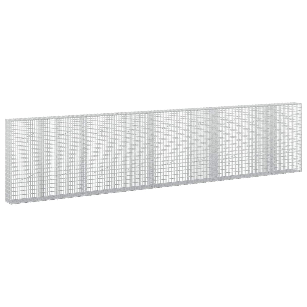 vidaXL Gabion z drutu 3,5 mm i siatką 5x2,5 cm 450x20x100 cm