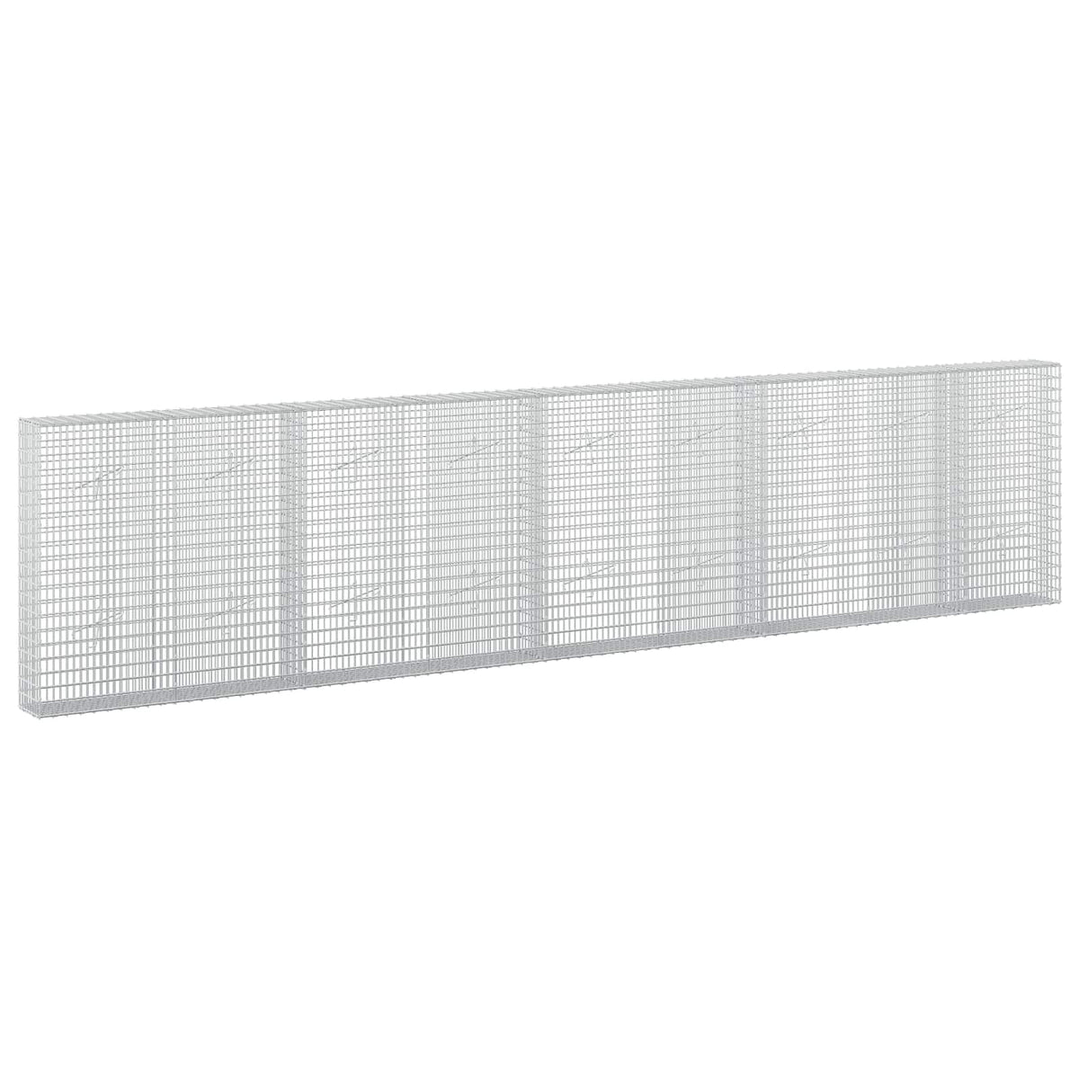 vidaXL Gabion z drutu 3,5 mm i siatką 5x2,5 cm 450x20x100 cm