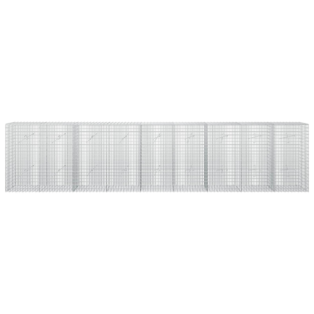 vidaXL Gabion z drutu 3,5 mm i siatką 5x2,5 cm 450x20x100 cm