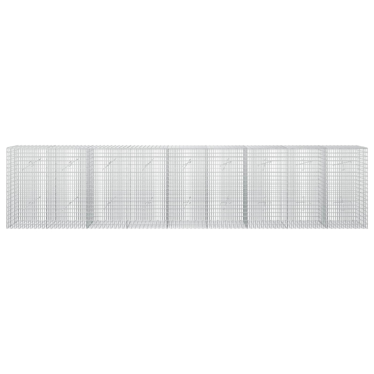 vidaXL Gabion z drutu 3,5 mm i siatką 5x2,5 cm 450x20x100 cm