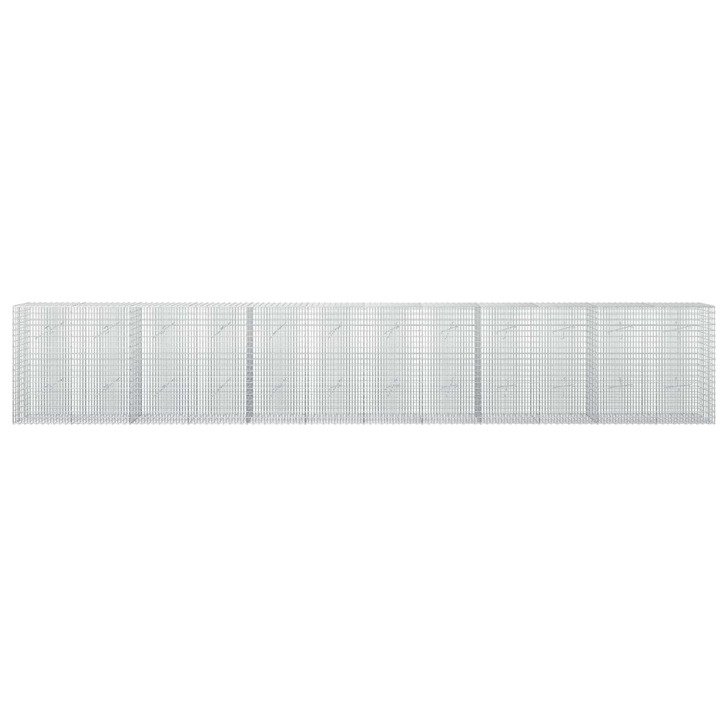 vidaXL Gabion z drutu 3,5 mm i siatką 5x2,5 cm 600x20x100 cm