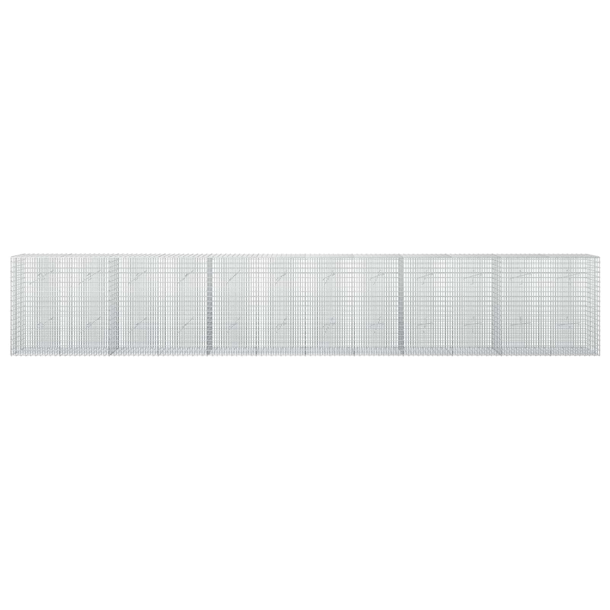 vidaXL Gabion z drutu 3,5 mm i siatką 5x2,5 cm 600x20x100 cm