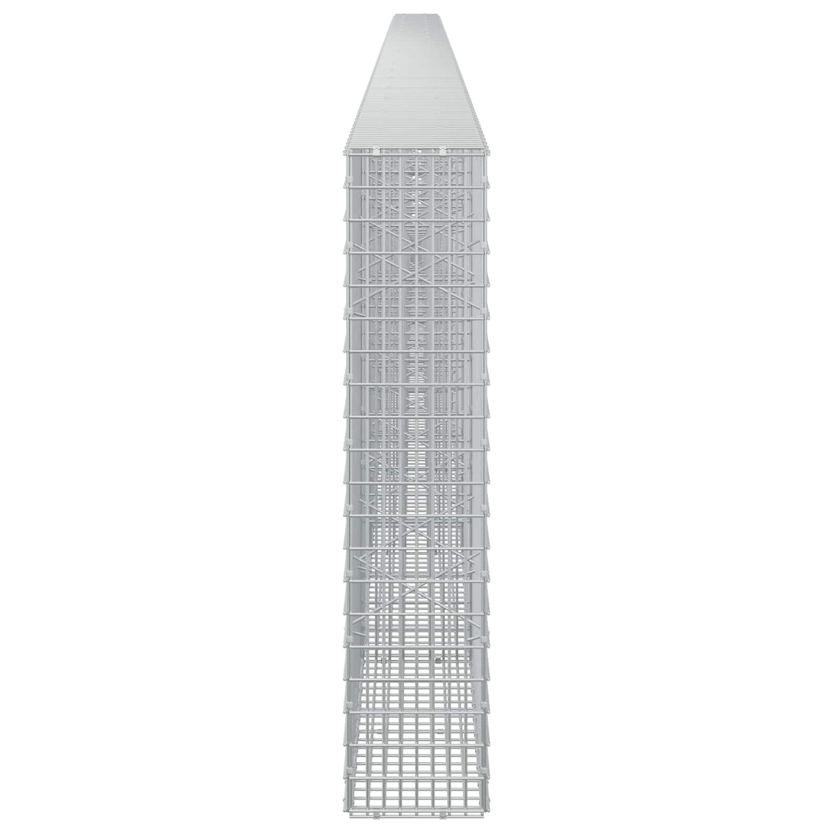 vidaXL Gabion z drutu 3,5 mm i siatką 5x2,5 cm 1000x20x100 cm