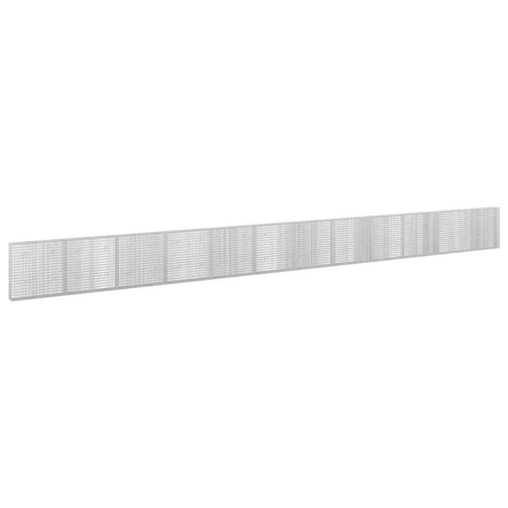 vidaXL Gabion z drutu 3,5 mm i siatką 5x2,5 cm 1200x20x100 cm