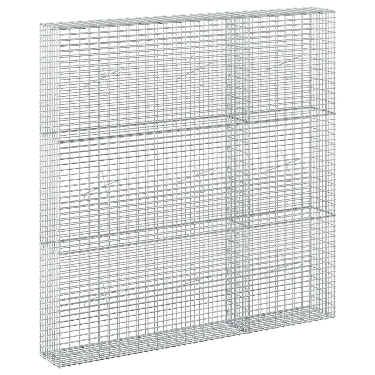 vidaXL Gabion z drutu 3,5 mm i siatką 5x2,5 cm 150x20x150 cm