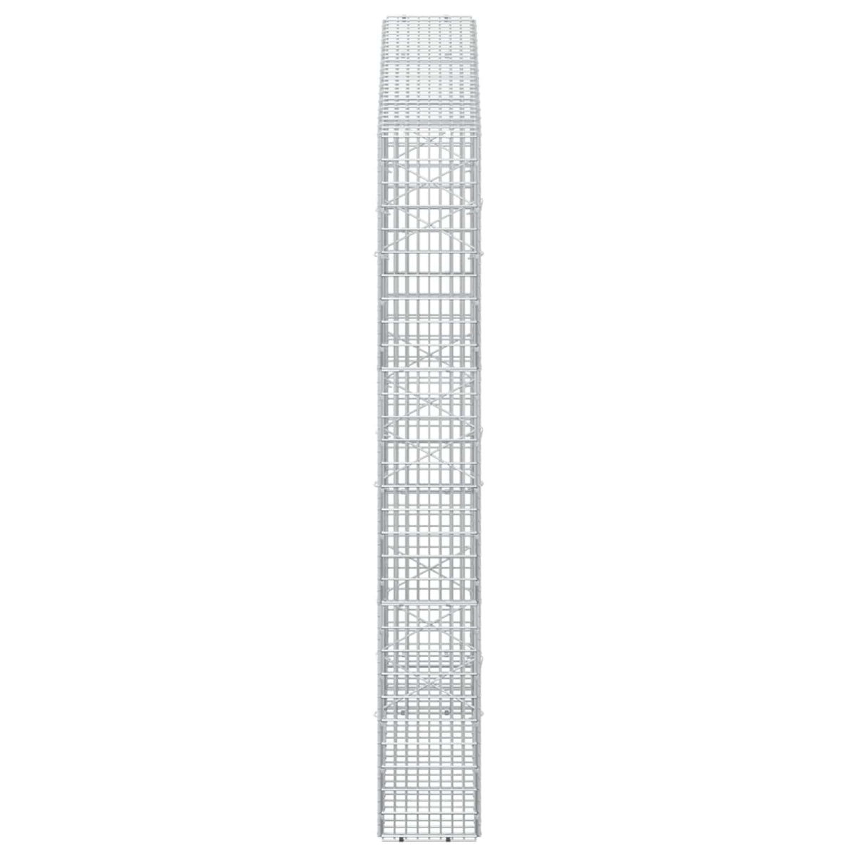 vidaXL Gabion z drutu 3,5 mm i siatką 5x2,5 cm 150x20x150 cm