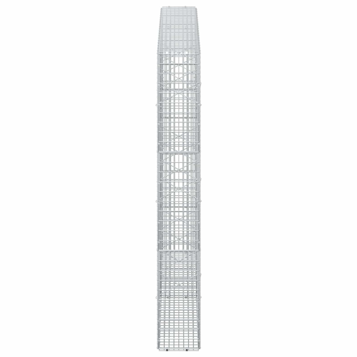 vidaXL Gabion z drutu 3,5 mm i siatką 5x2,5 cm 200x20x150 cm