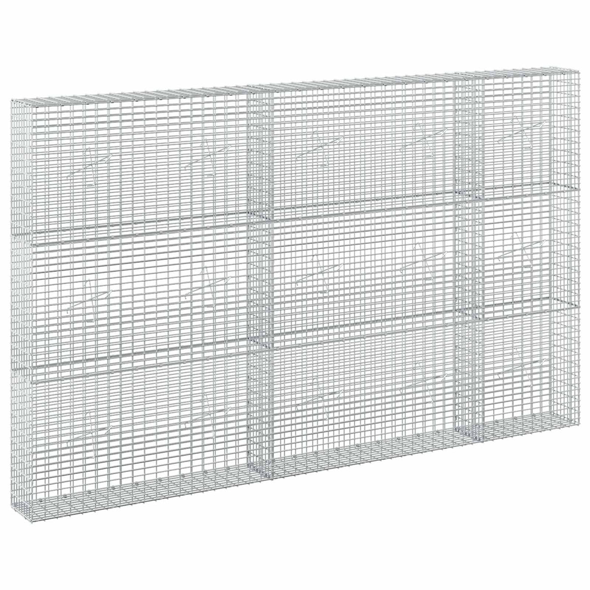 vidaXL Gabion z drutu 3,5 mm i siatką 5x2,5 cm 250x20x150 cm