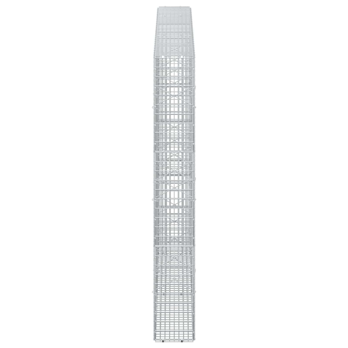 vidaXL Gabion z drutu 3,5 mm i siatką 5x2,5 cm 250x20x150 cm