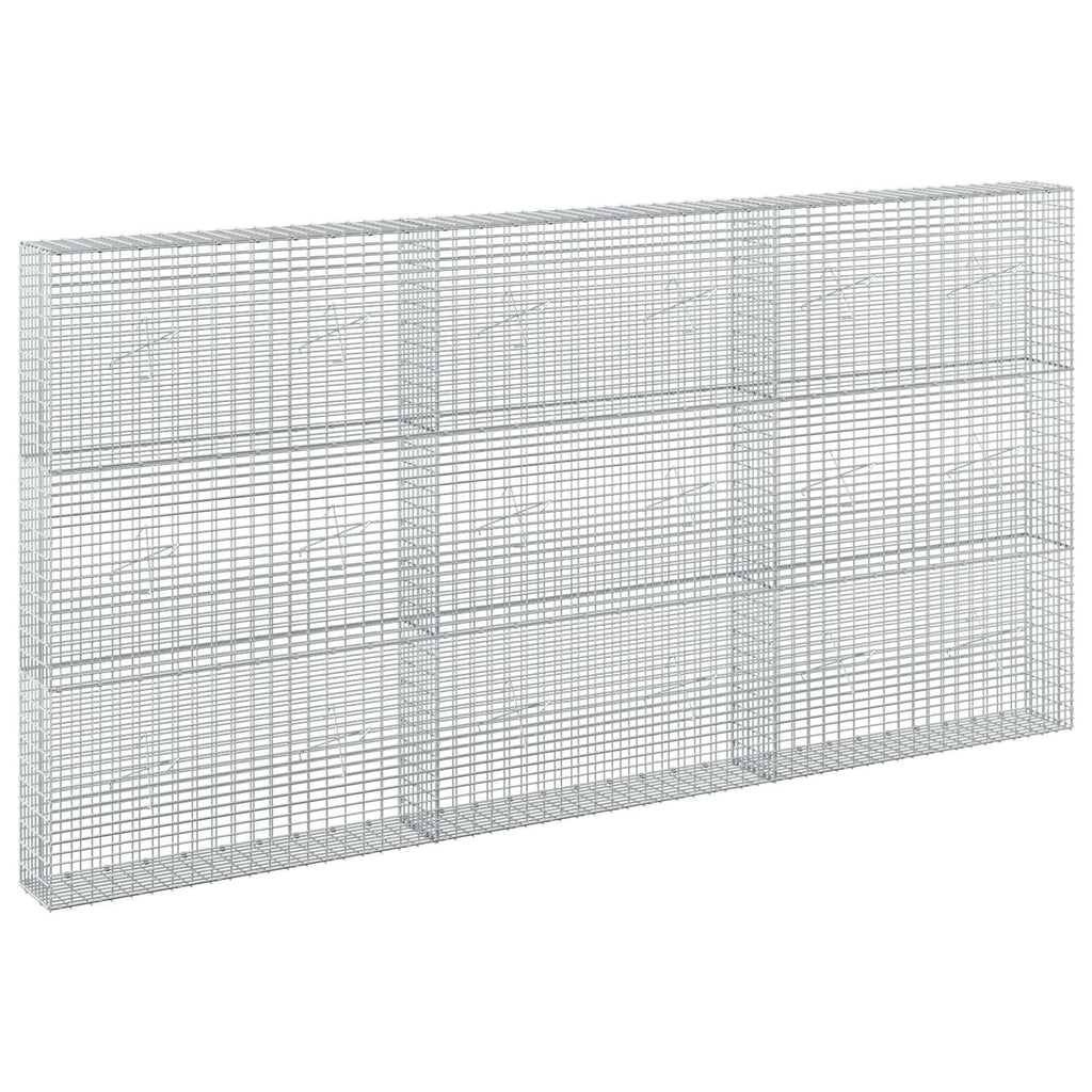 vidaXL Gabion z drutu 3,5 mm i siatką 5x2,5 cm 300x20x150 cm