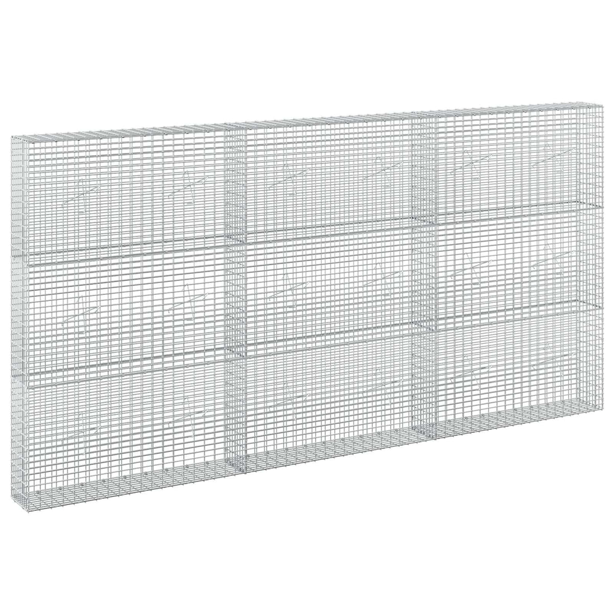vidaXL Gabion z drutu 3,5 mm i siatką 5x2,5 cm 300x20x150 cm