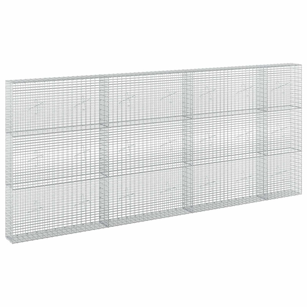 vidaXL Gabion z drutu 3,5 mm i siatką 5x2,5 cm 350x20x150 cm