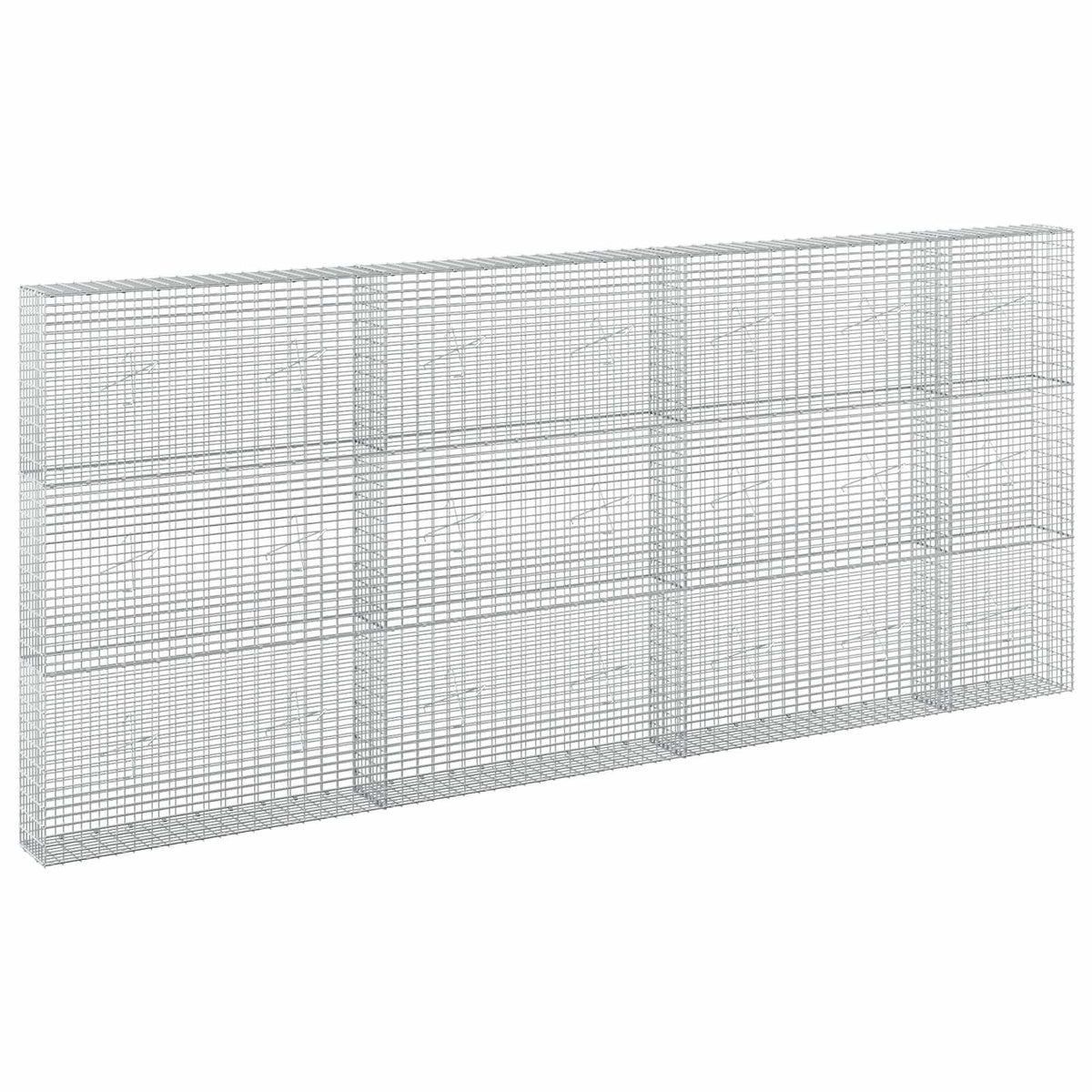 vidaXL Gabion z drutu 3,5 mm i siatką 5x2,5 cm 350x20x150 cm